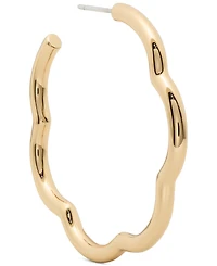 kate spade new york Gold-Tone Wave Hoop Earrings