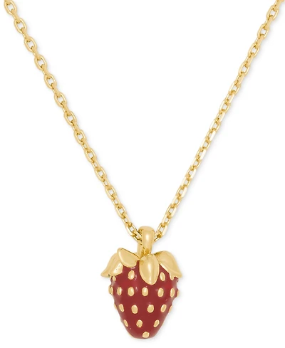 kate spade new york Gold-Tone Gifting You Make Me Berry Happy Short Pendant Necklace