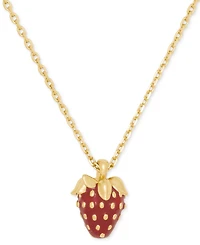 kate spade new york Gold-Tone Gifting You Make Me Berry Happy Short Pendant Necklace