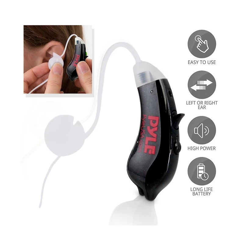 Pyle Digital Hearing Amplifier with Noise Reduction and Interchangeable Ear Tips