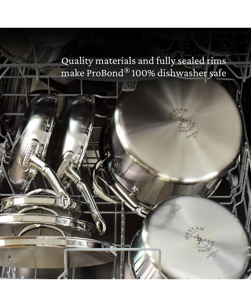 ProBond Clad Stainless Steel 4-Quart Covered Saucepan with Helper Handle