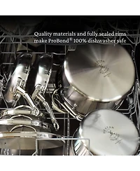 ProBond Clad Stainless Steel 4-Quart Covered Saucepan with Helper Handle