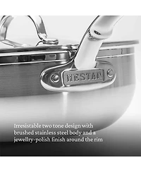 Hestan ProBond Clad Titum Stainless Steel Nonstick 3.5-Quart Covered Essential Pan