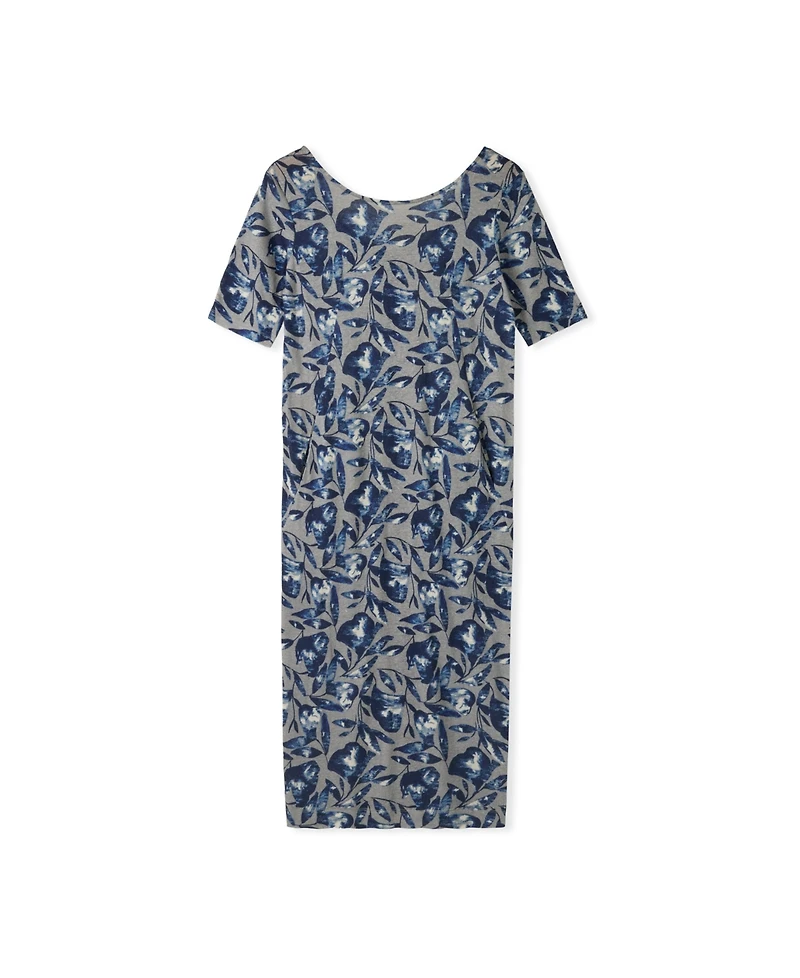 Celtic & Co. Women's Linen Blend Button Back Midi Dress