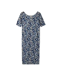 Celtic & Co. Women's Linen Blend Button Back Midi Dress