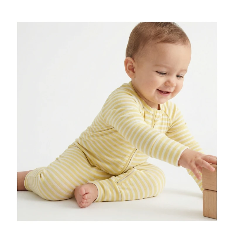 Motette Baby Lemon Stripe Sleeper