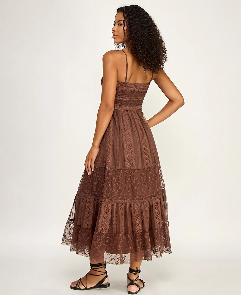 Seni & Cade Juniors' Sweetheart Neck Midi Dress