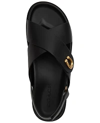 Coach Women's Sculpted C Criss Cross Round Toe Sandals
