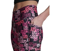 Dkny Sport Women's Printed High-Rise Bike Shorts