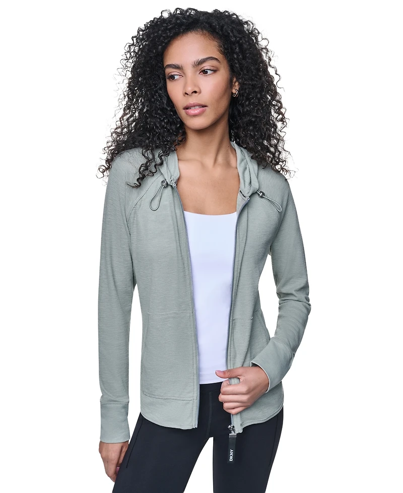 Dkny Women's Sport Zip-Front Hoodie Jacket
