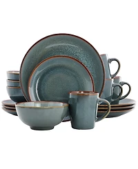 Elama Slate 16-Piece Dinnerware Set, Service For 4