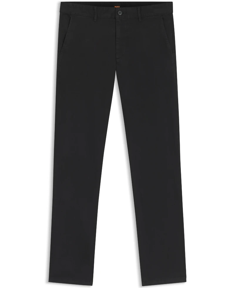 Boss by Hugo Men's Stretch-Cotton Satin Slim-Fit Chinos