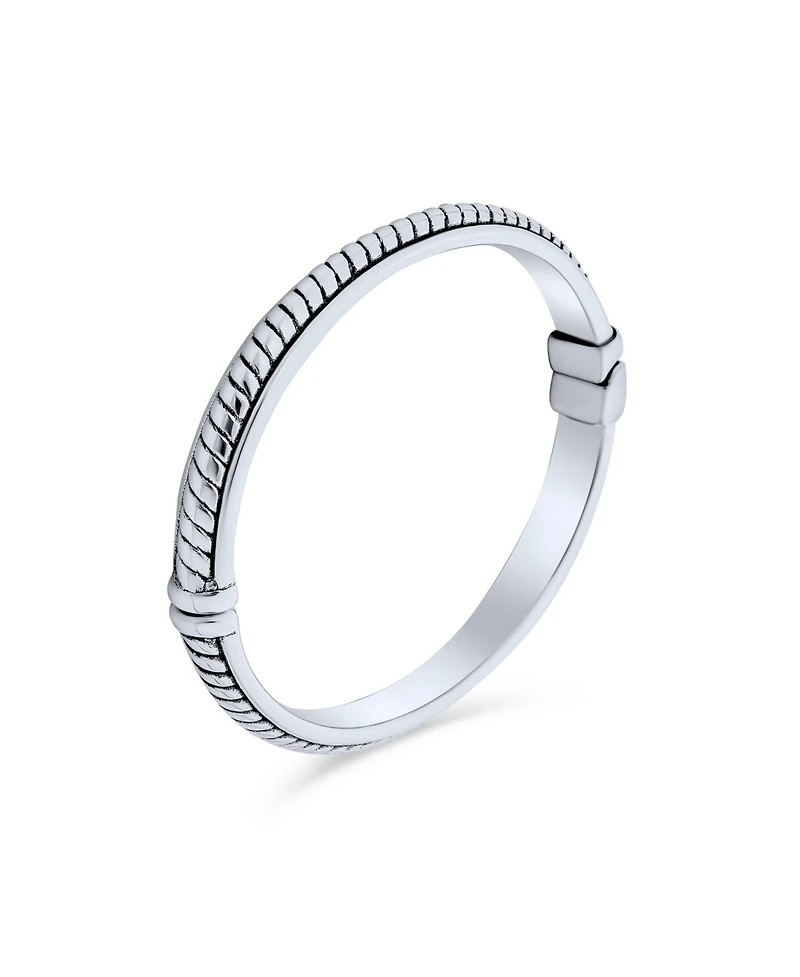 Bling Jewelry Twisted Rope Thick Bangle Bracelet