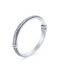 Bling Jewelry Twisted Rope Thick Bangle Bracelet
