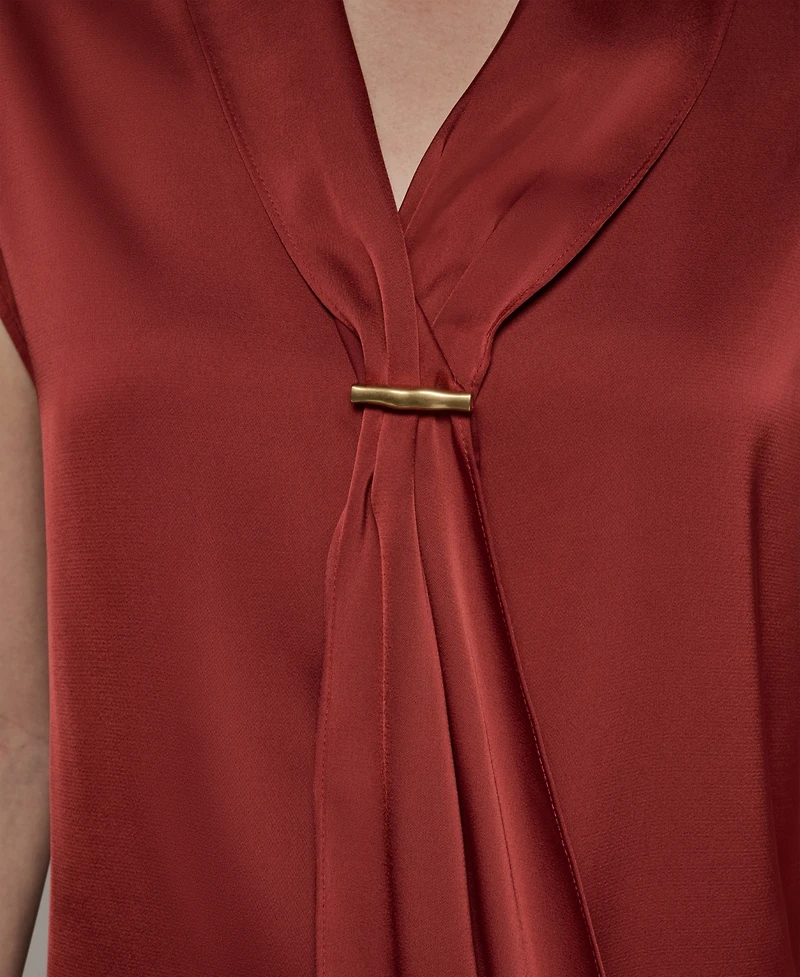 Donna Karan New York Petite V-Neck Top