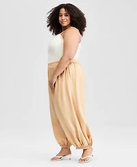 On 34th Trendy Plus Size Pull-On Elastic-Hem Balloon Pants, Macy's Exclusive
