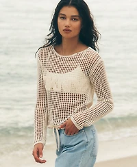 Dkny Jeans Women's Long-Sleeve Boat Neck Sweater