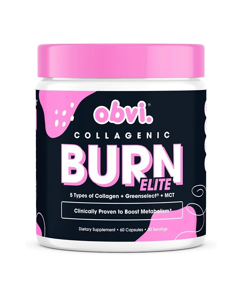 Obvi Burn Elite - Collagen Supplement for Women - Fitness, Metabolism and Mobility Support - Natural Thermogenic Formula - Gluten-Free