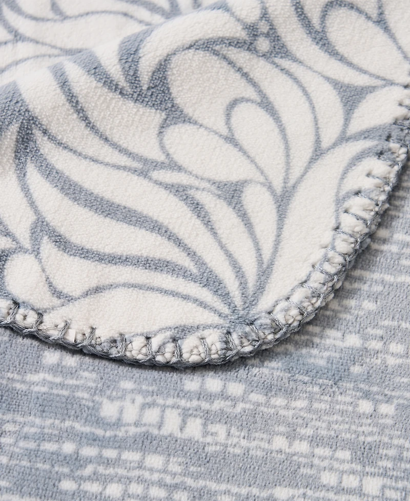 Tahari Home Amari Reversible Printed Plush Throw, 50" x 70"