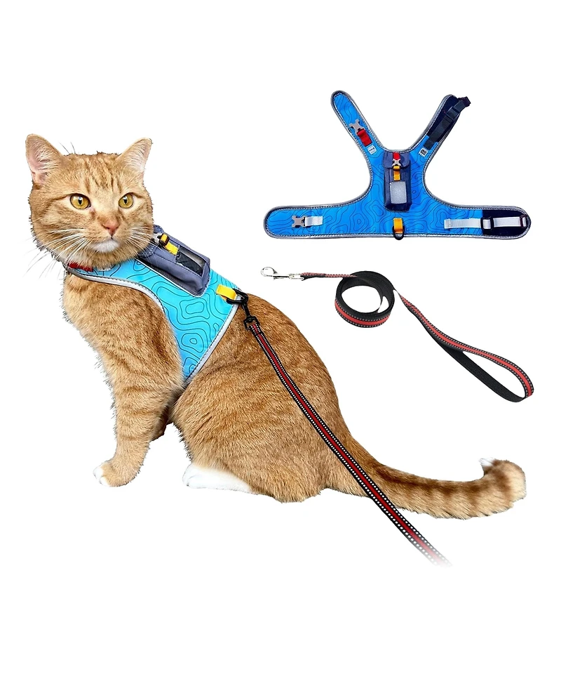 Travel Cat Pathfinder Cat Harness With Gps Tracker Pocket