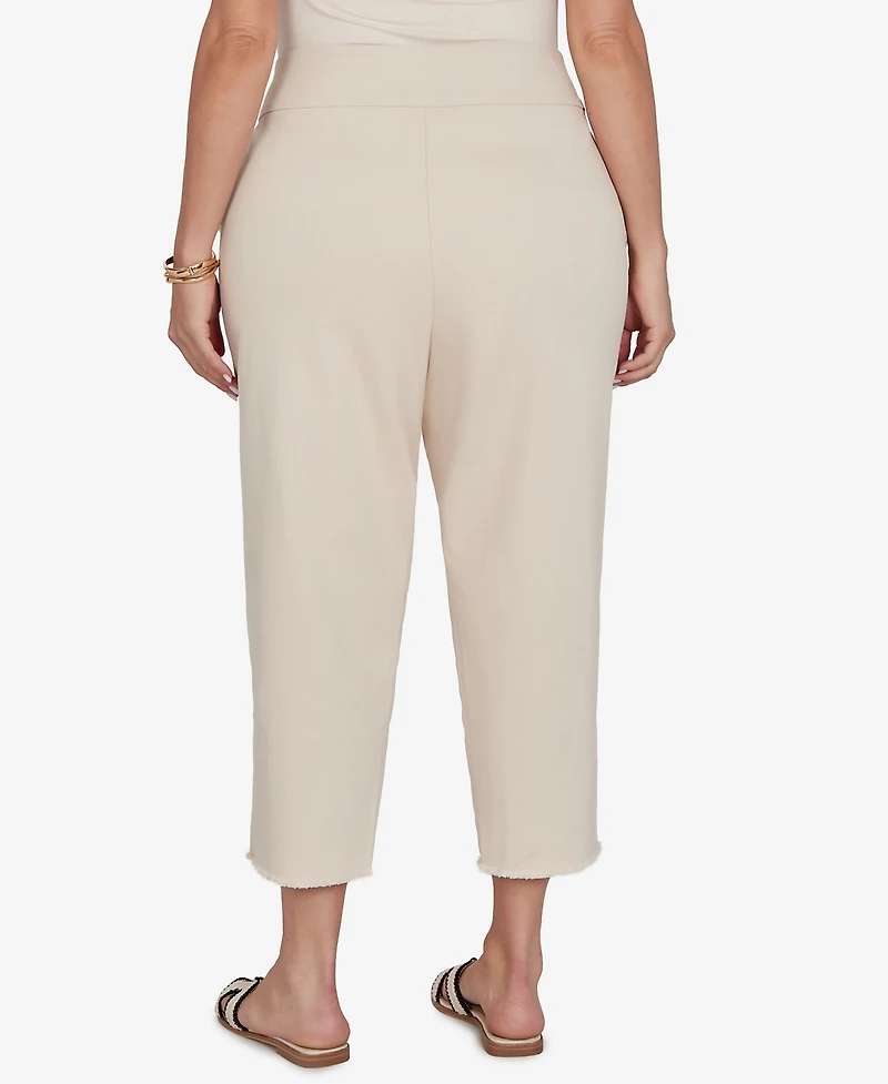 Alfred Dunner Plus Camden Market Natural Super Stretch Ankle Jeans