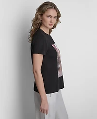 Dkny Women's Manhattan Henge Conversational Crewneck T-Shirt