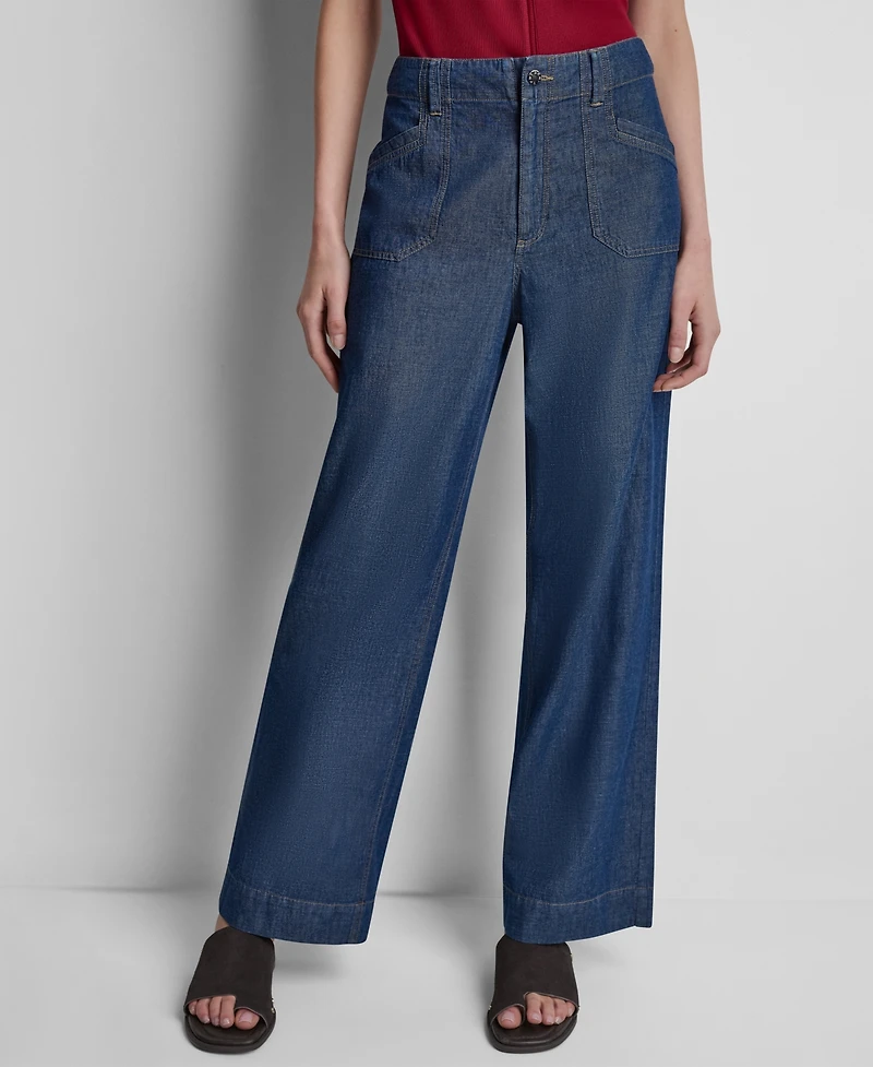 Dkny Women's Cotton Straight Leg Pants