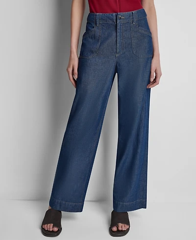 Dkny Women's Cotton Straight Leg Pants