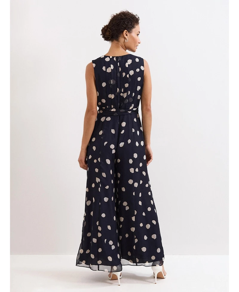 Phase Eight Women's Maxine Spot Tie-Waist Maxi Jumpsuit