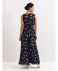 Phase Eight Women's Maxine Spot Tie-Waist Maxi Jumpsuit