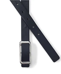 Lands' End Women's Faux Leather Classic Skinny Belt Set