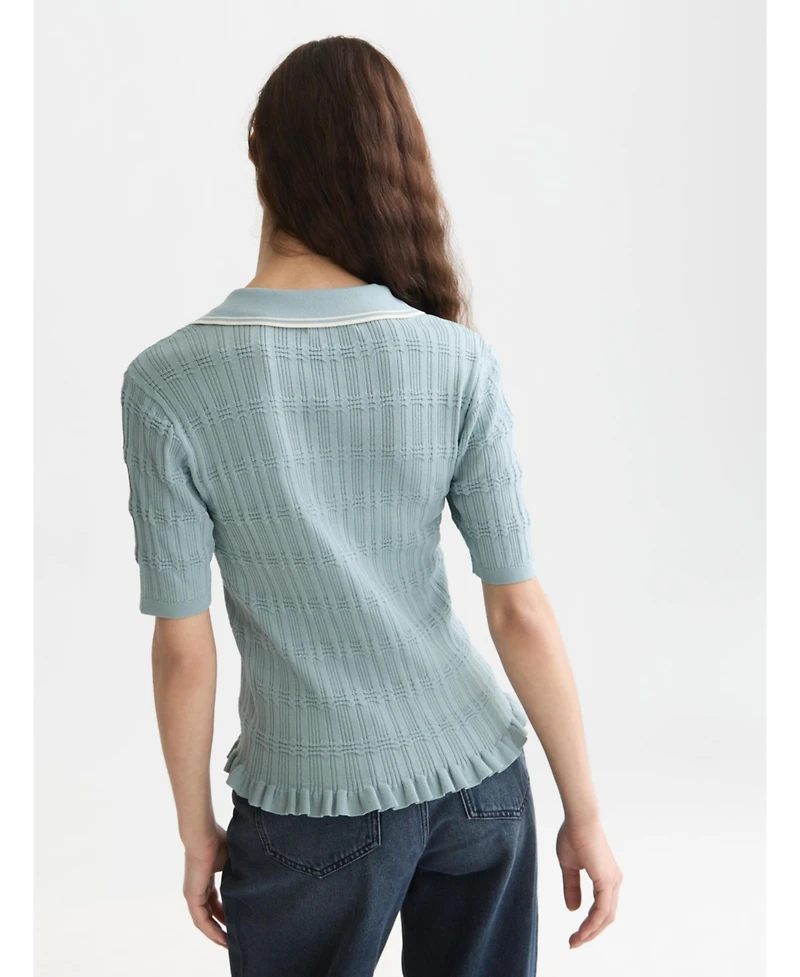 Scotch & Soda Women's Tops and Tees for Women Ripple Stitch Fitted Pullover