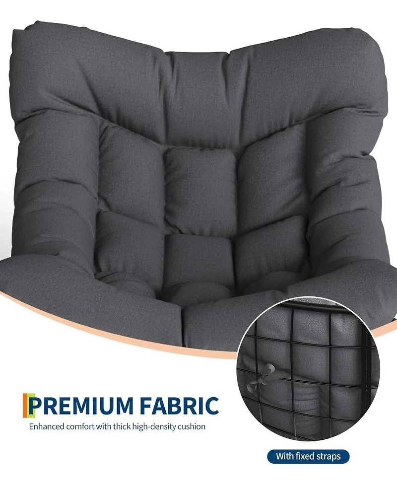 Xo Oversized Papasan Rocking Chair