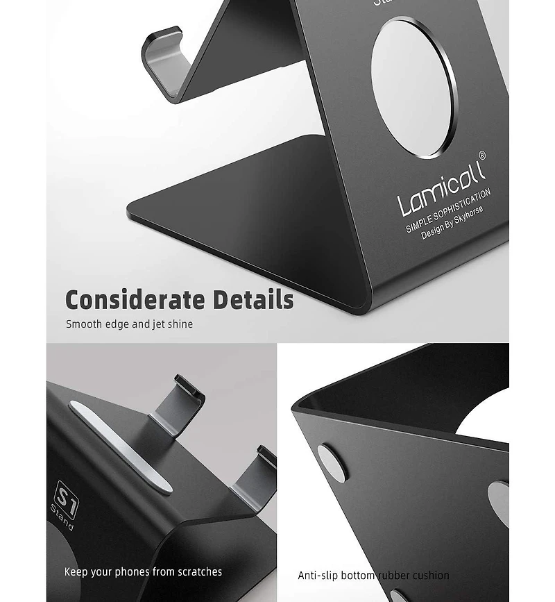 Lamicall Cell Phone Stand,Accessories Desk,Phone Dock