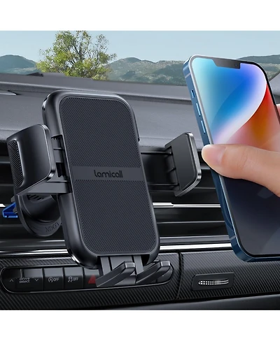 Lamicall Car Air Vent Phone Holder with 4-Lock Stability and Thick Case Friendly Design