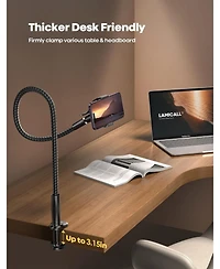 Lamicall Gooseneck Phone Holder for Bed - Overhead Cell Phone Mount Stand for Bed, Desk