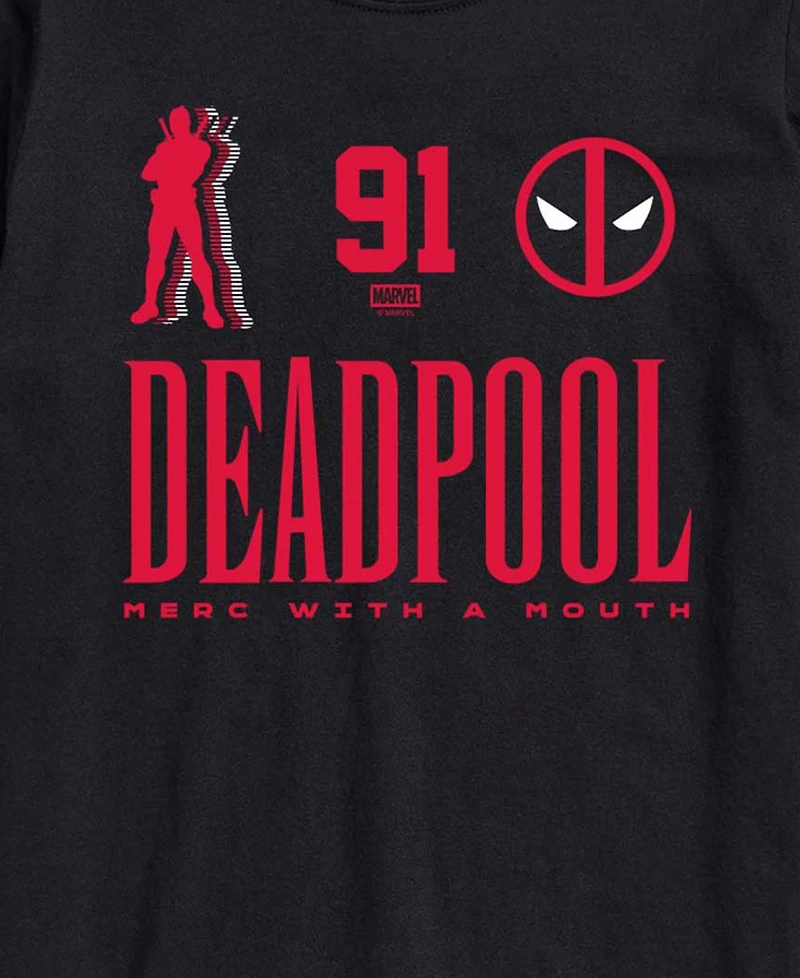 Airwaves Men's Deadpool Sporty Merc With A Mouth Short-Sleeve Graphic T-Shirt