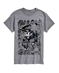 Airwaves Men's Spider-Man Lineart Characters Short-Sleeve Graphic T-Shirt