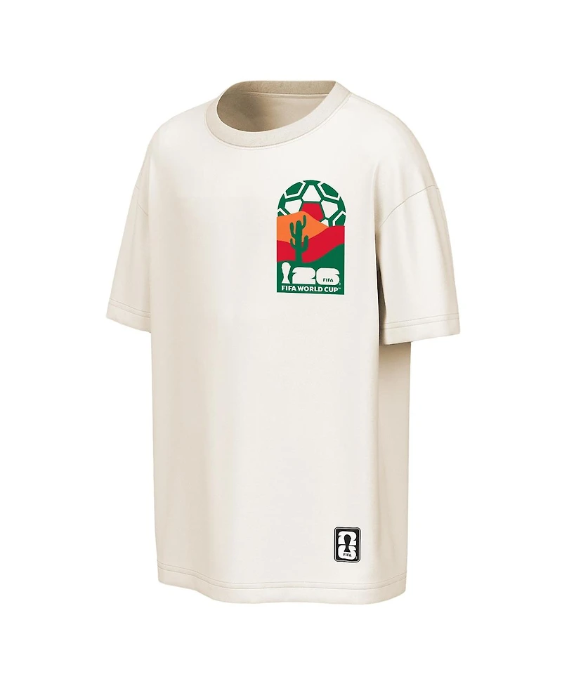 Outerstuff Men's Cream Mexico National Team Fifa World Cup 2026 Post Card Oversized T-Shirt