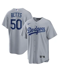 Nike Men's Mookie Betts Gray Los Angeles Dodgers Road Replica Jersey
