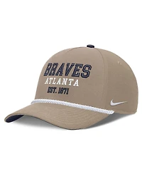 Nike Men's Khaki Atlanta Braves Father's Day Rope Rise Adjustable Hat