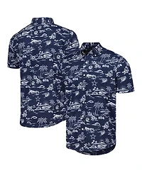 Reyn Spooner Men's Navy Dallas Cowboys Throwback Kekai Print Button-Up Shirt