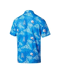 Reyn Spooner Men's Light Blue Houston Oilers Throwback Pua Performance Polo Shirt