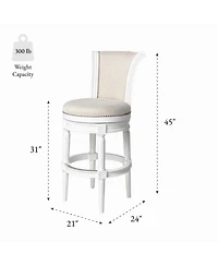Maven Lane 31" Pullman Bar Stool Finish with Faux Leather