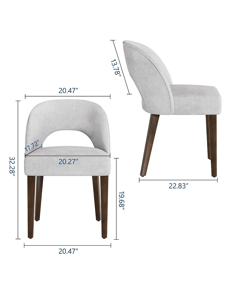 homfan Modern 4-Piece Dining Chair Set