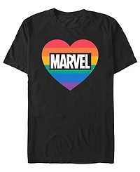Design By Humans Men's Marvel Pride Heart Short-Sleeve T-Shirt