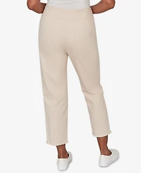 Alfred Dunner Petite Camden Market Natural Super Stretch Ankle Pants