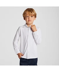 Andy and Evan Little Boys White Knit-Tech Shirt