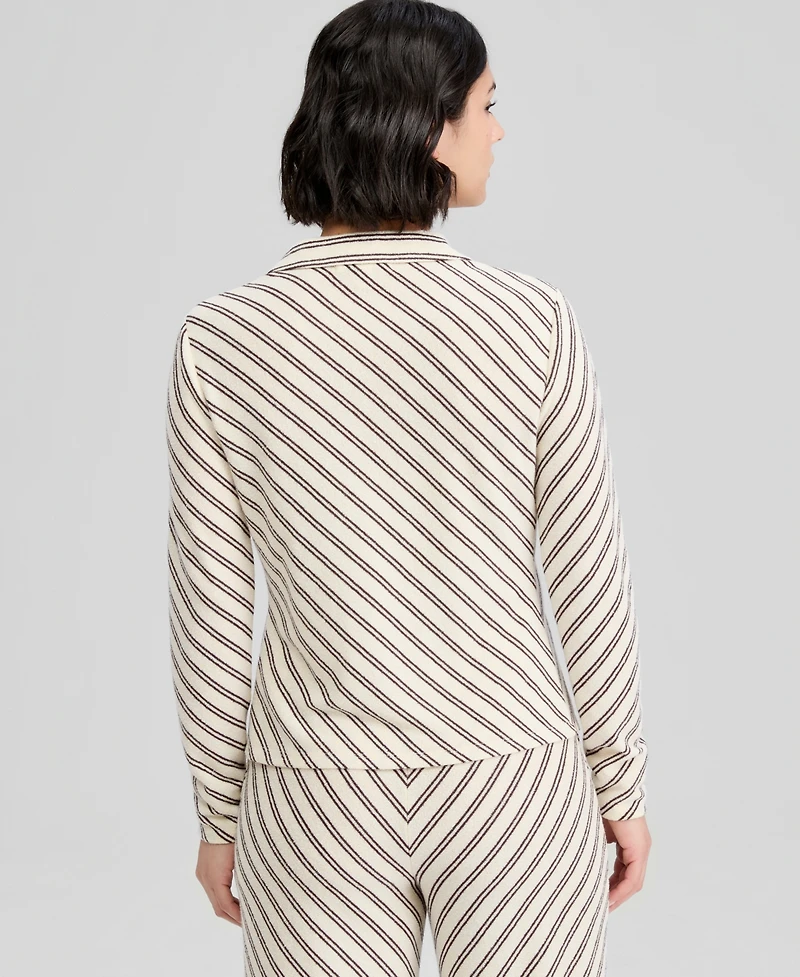 And Now This Petite Button-Front Polo Collar Cardigan Top, Macy's Exclusive