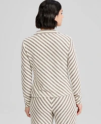And Now This Petite Button-Front Polo Collar Cardigan Top, Macy's Exclusive
